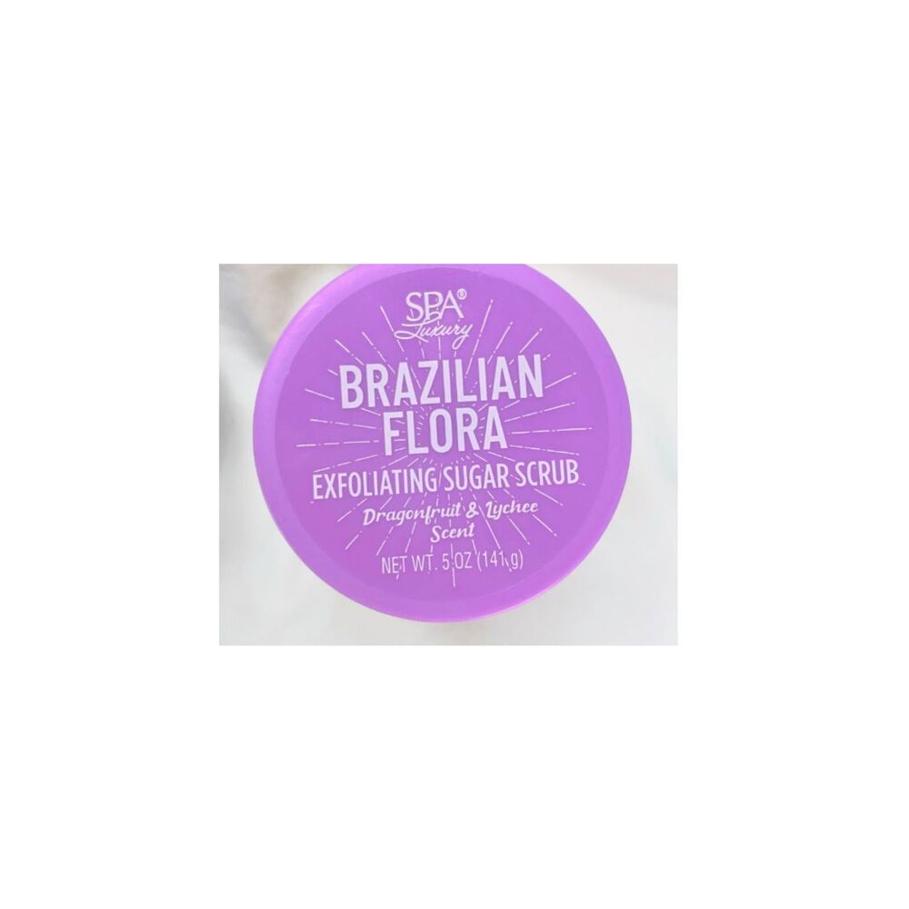 4 Pk Spa Luxury Brazilian Exfoliating Sugar Body Scrub Flora Orchid Hibiscus - Picture 5 of 6